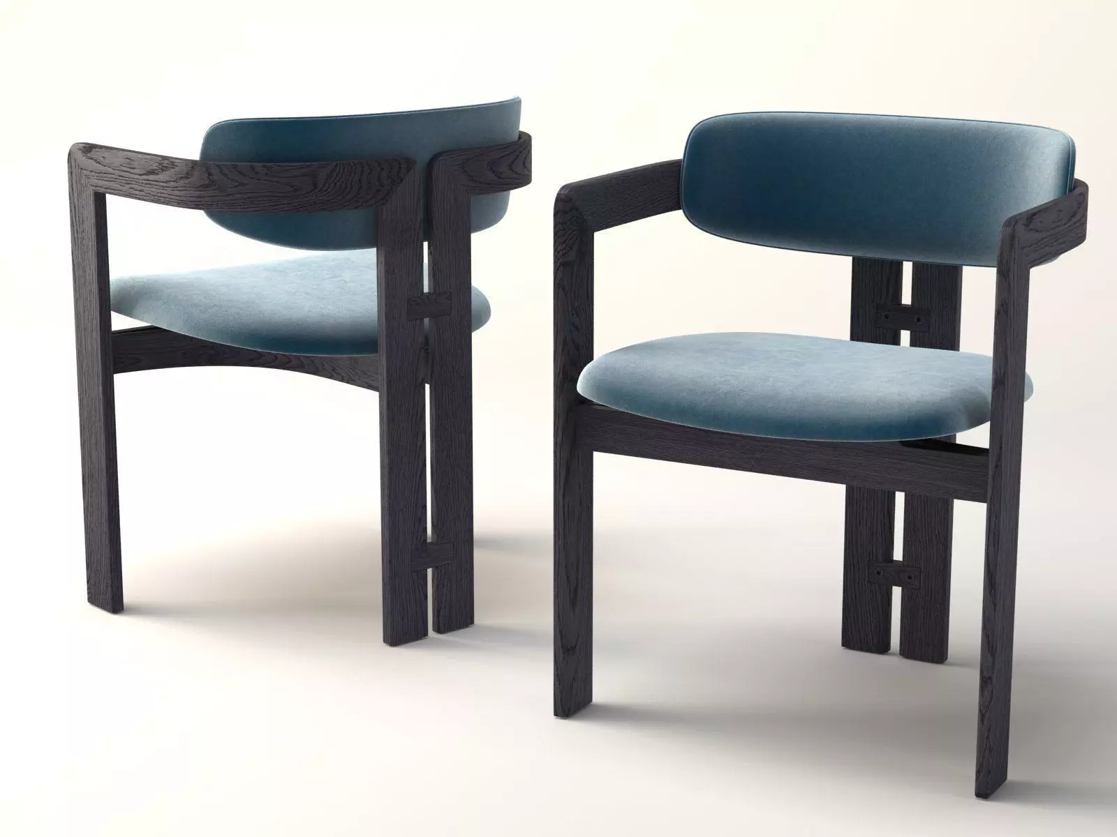 Pamplona two chairs with upholstered backs 3D model_3
