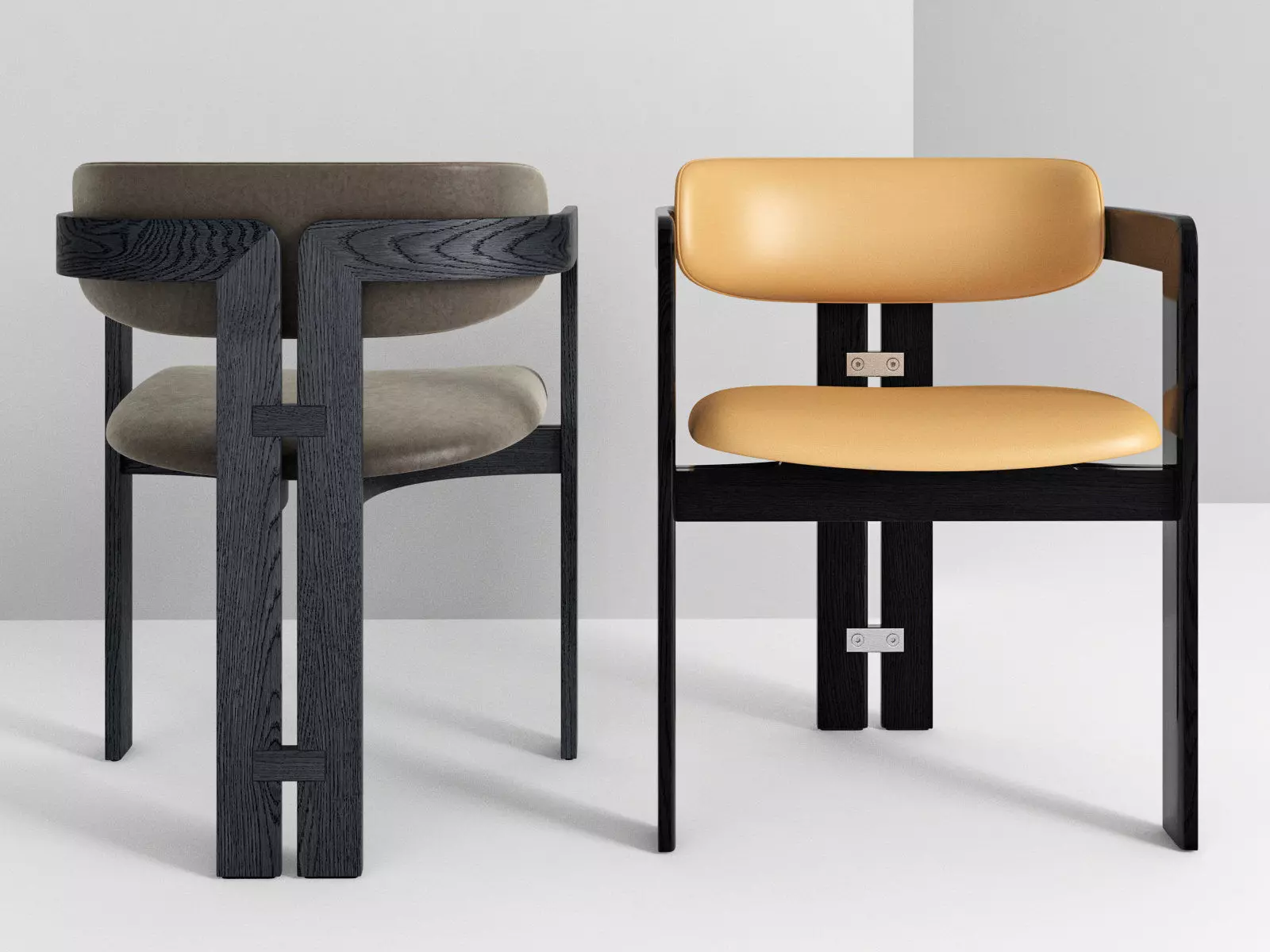 Pamplona two chairs with upholstered backs 3D model_0