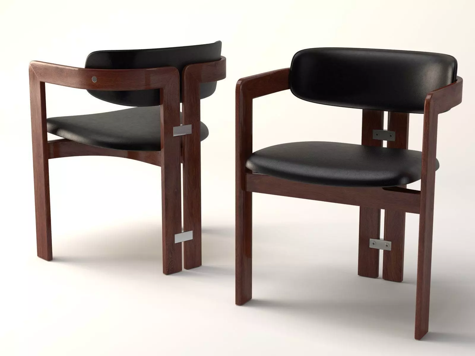 Pamplona two chairs with upholstered backs 3D model_5