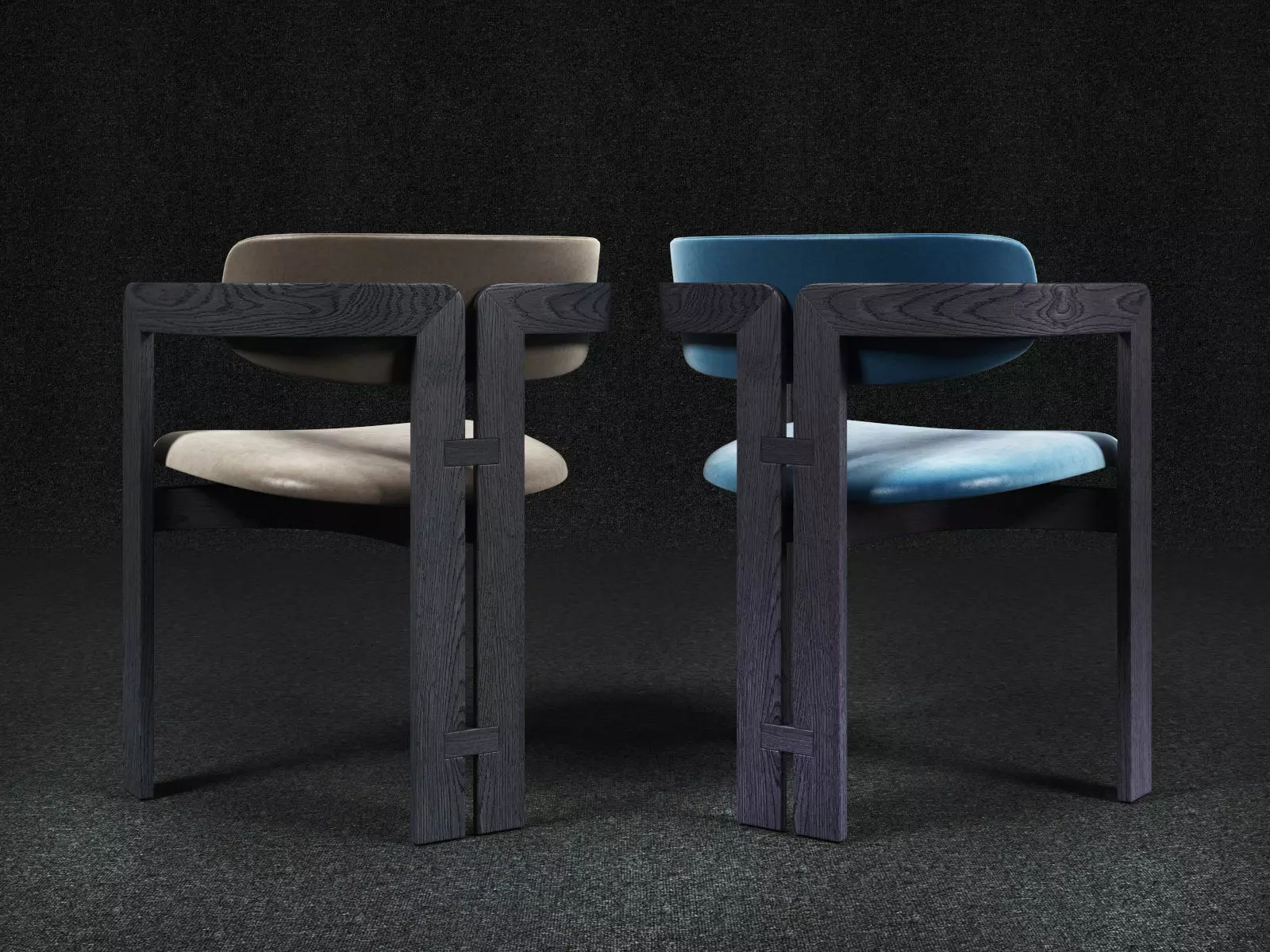 Pamplona two chairs with upholstered backs 3D model_4