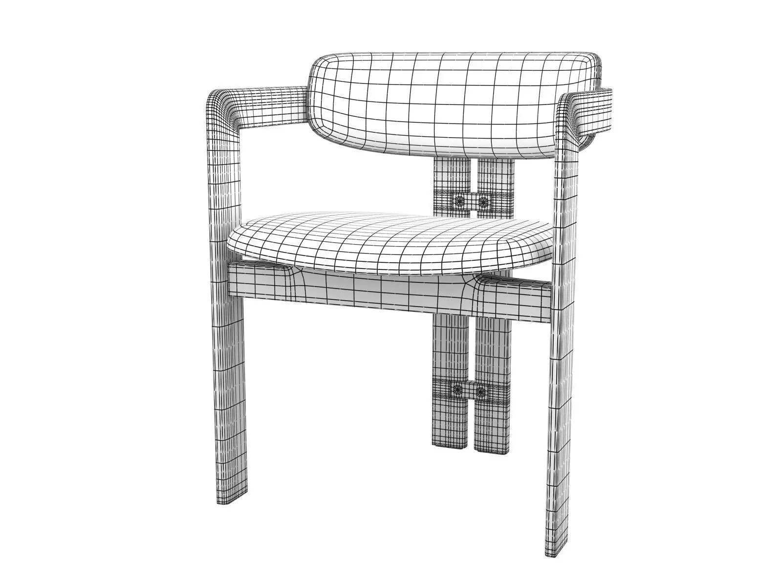 Pamplona two chairs with upholstered backs 3D model_7