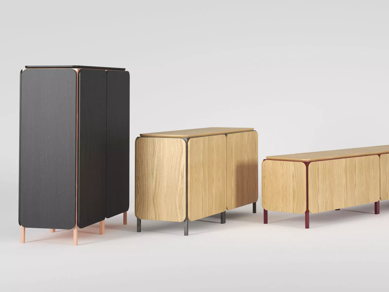 Frame sideboard rose gold 3D model_5