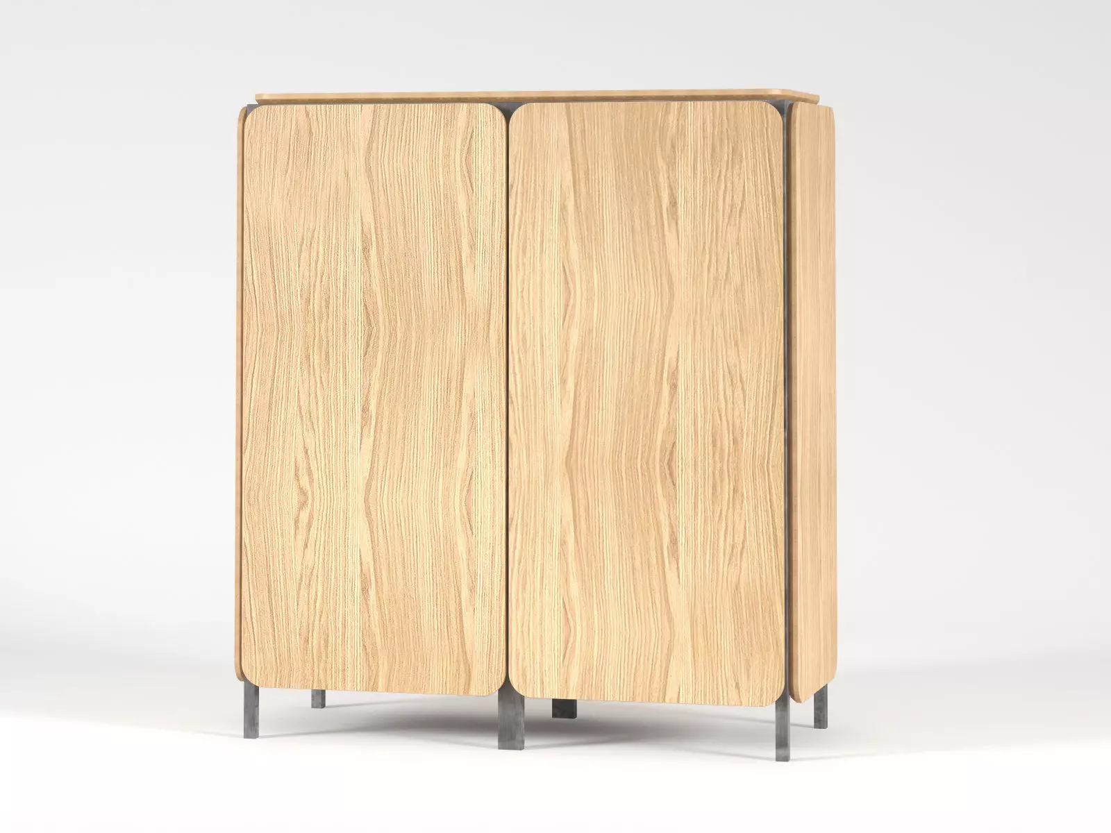 Frame sideboard rose gold 3D model_1