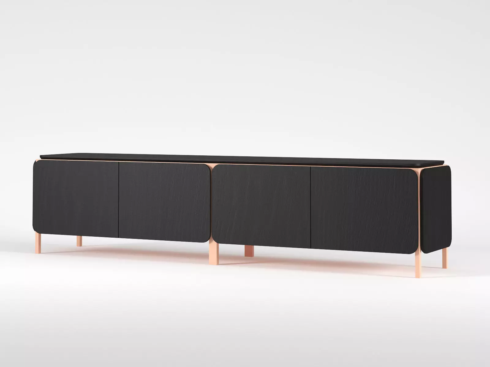 Frame sideboard rose gold 3D model_2