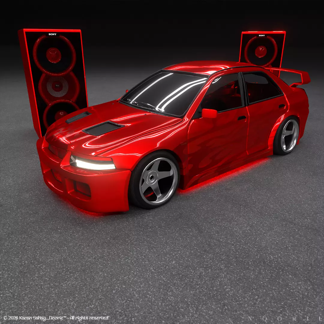 Mitsubishi Lancer Evo 6 Custom Model 3D model