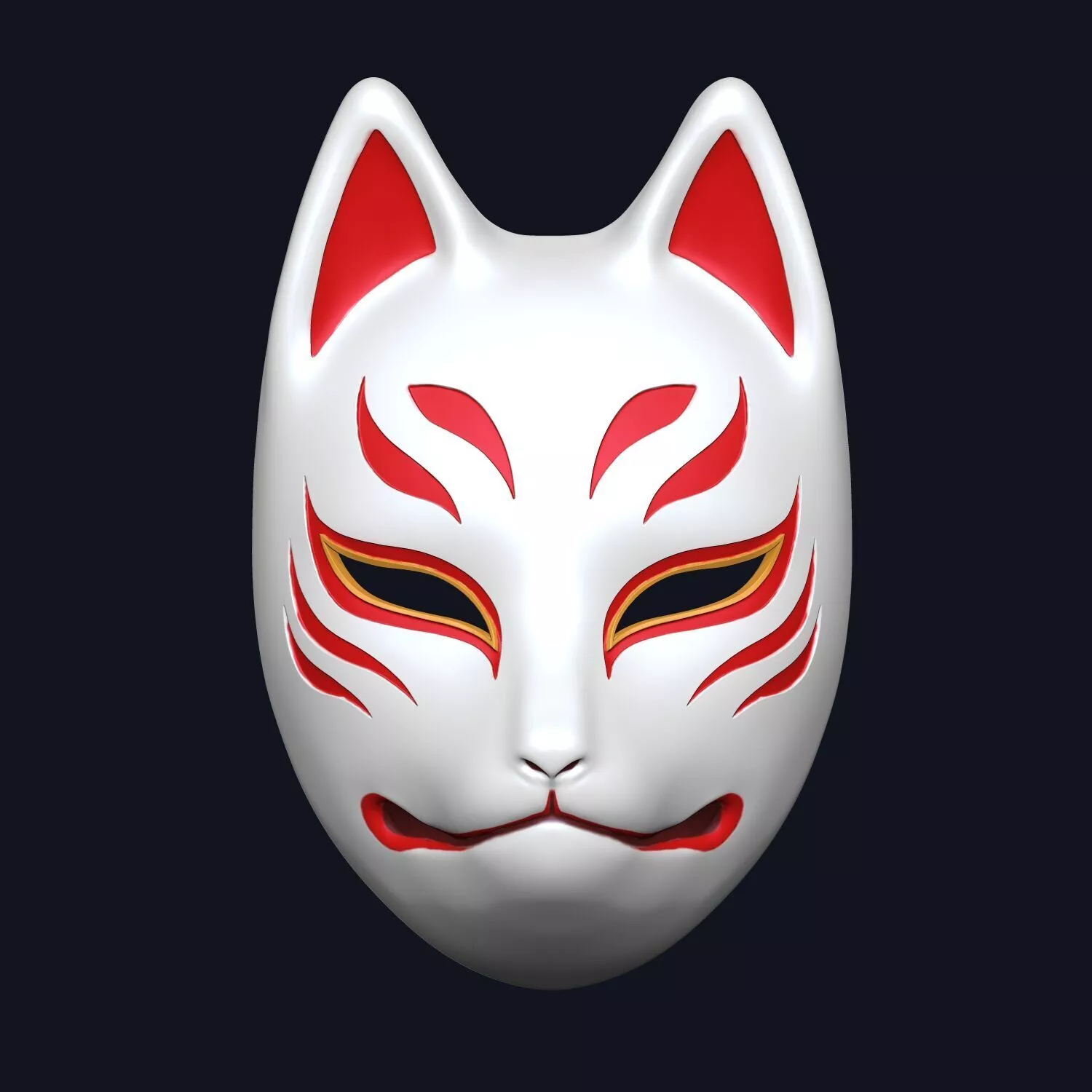kitsune mask 3D print model