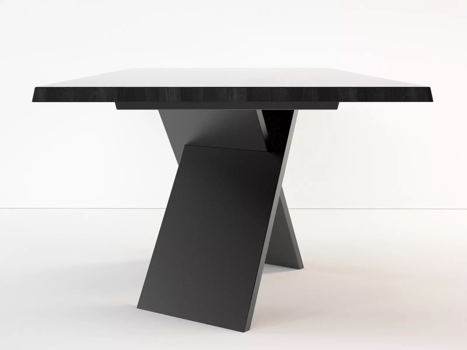 Ax dining table with x base 3D model_1