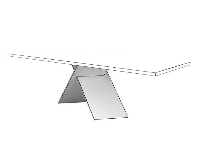 Ax dining table with x base