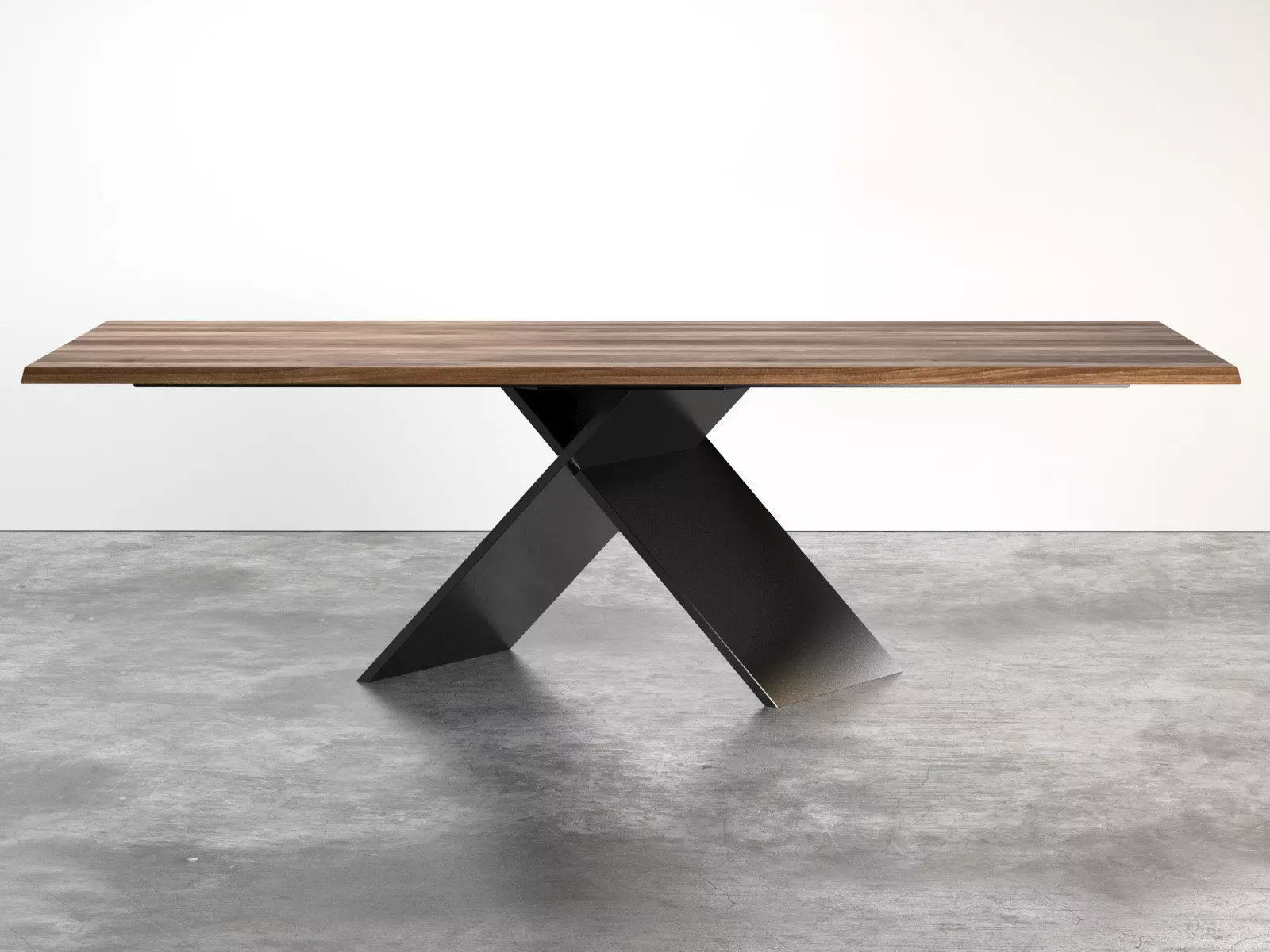 Ax dining table with x base 3D model_0