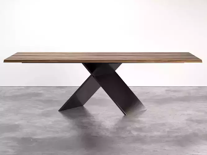 Ax dining table with x base