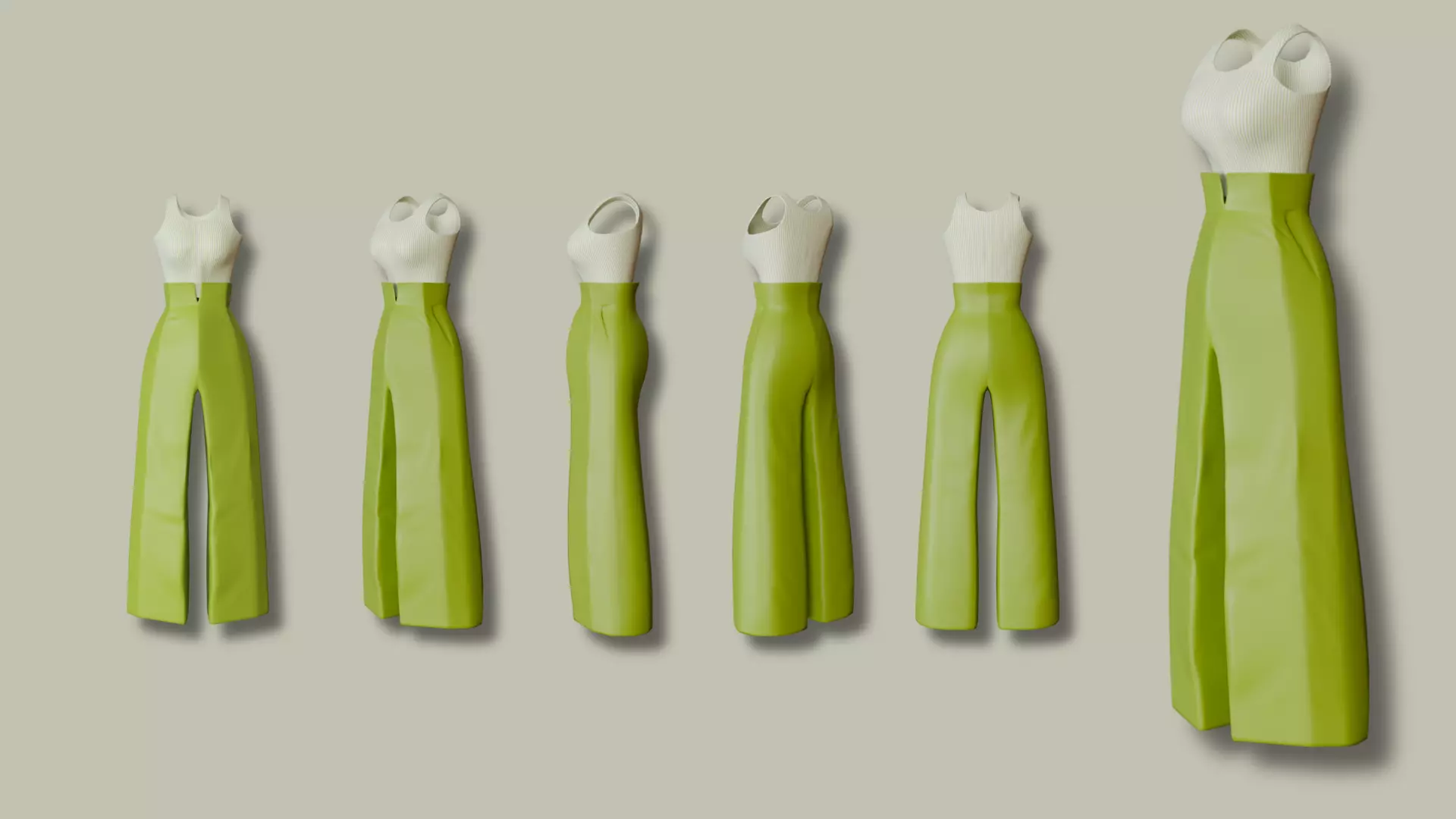 Stylized Female Casual Outfit Low Poly Game Ready Clothing Free 3D model