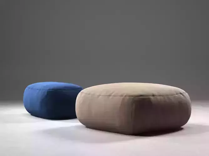 Kernel two poufs 3D model Kernel two poufs 3D model