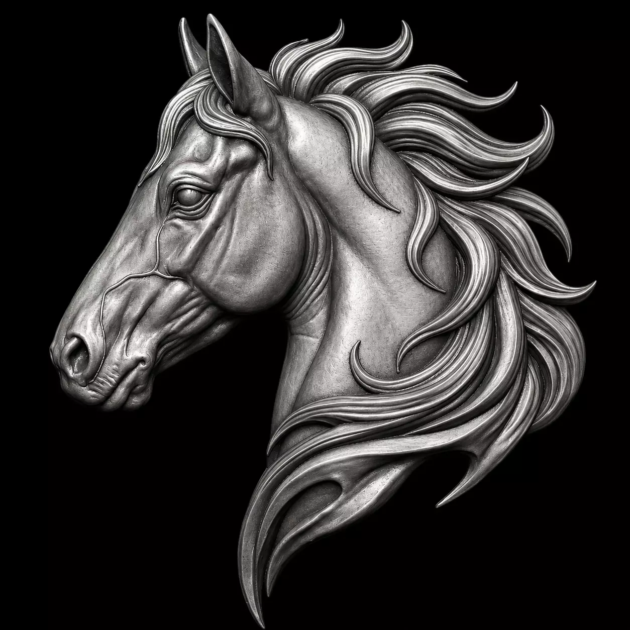 Brooch Horse Brooch Silver Brooch Trending Brooch 3D print model
