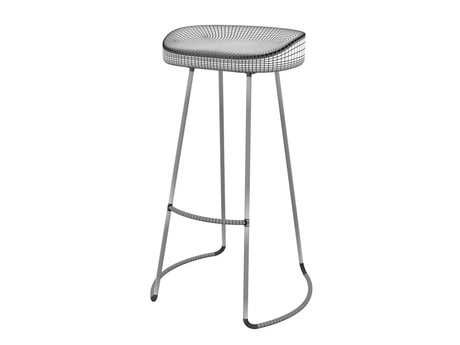 SmartandSleek wood and metal bar stools 3D model_6