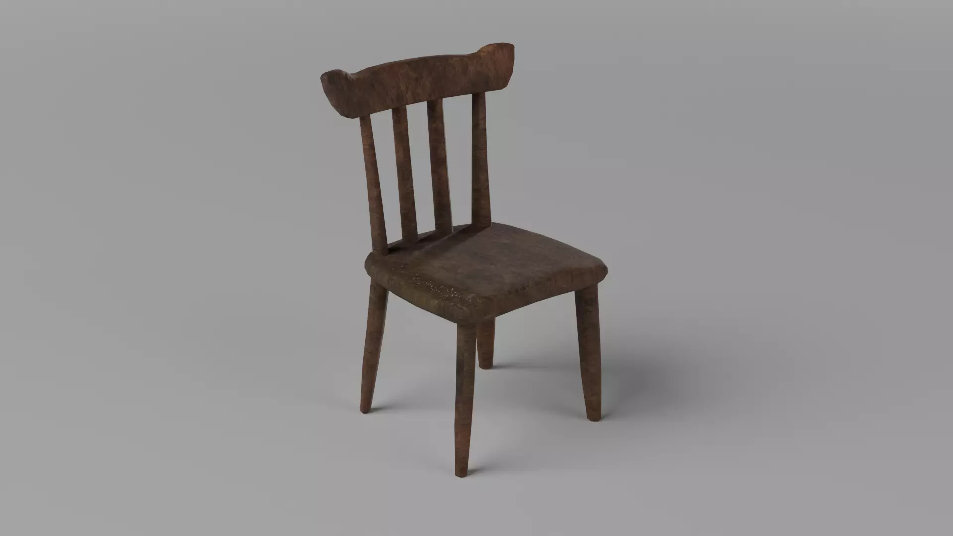 Wild West Saloon Chair Low-poly 3D model