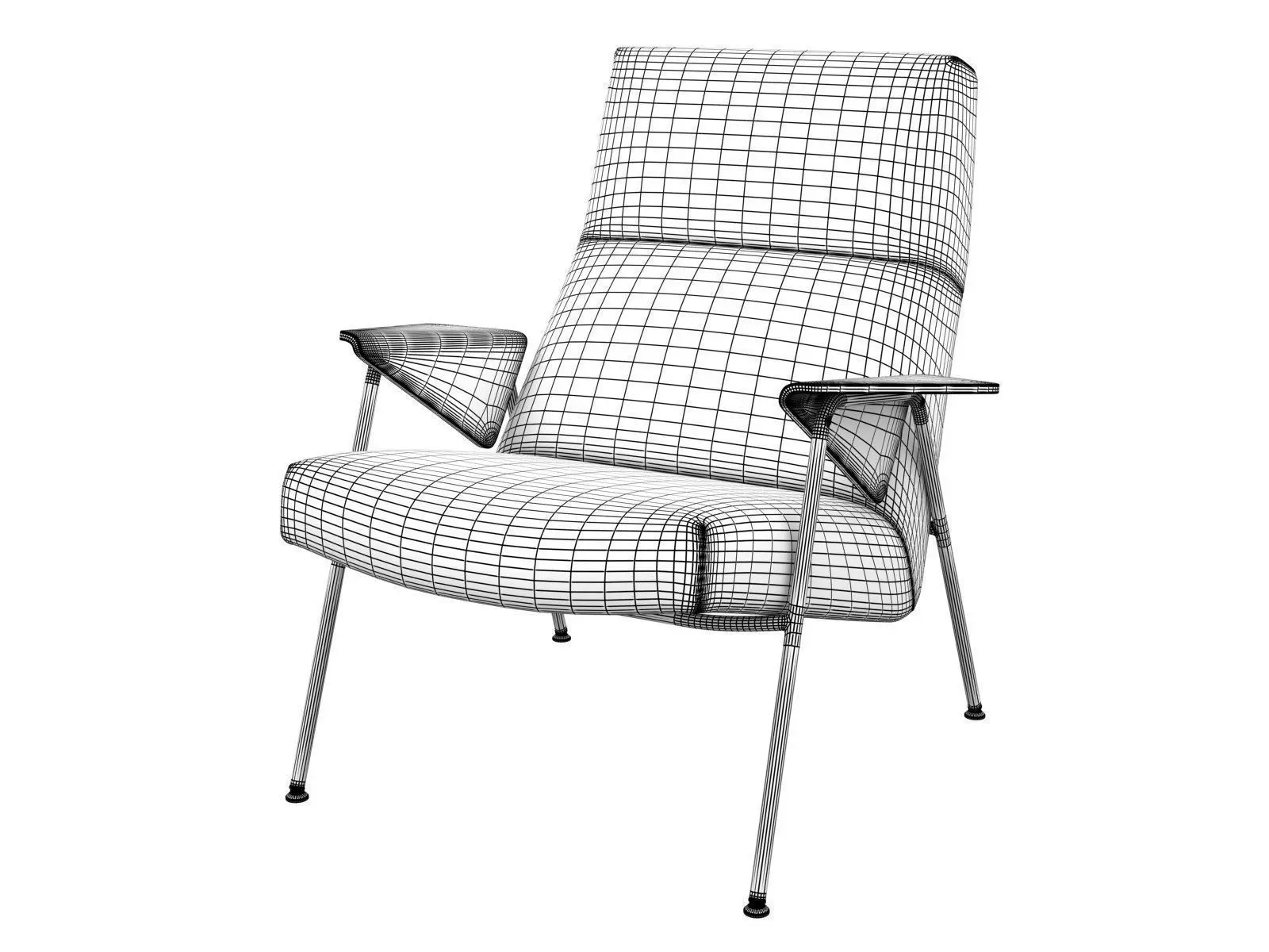 Votteler pair of lounge chairs 3D model_3