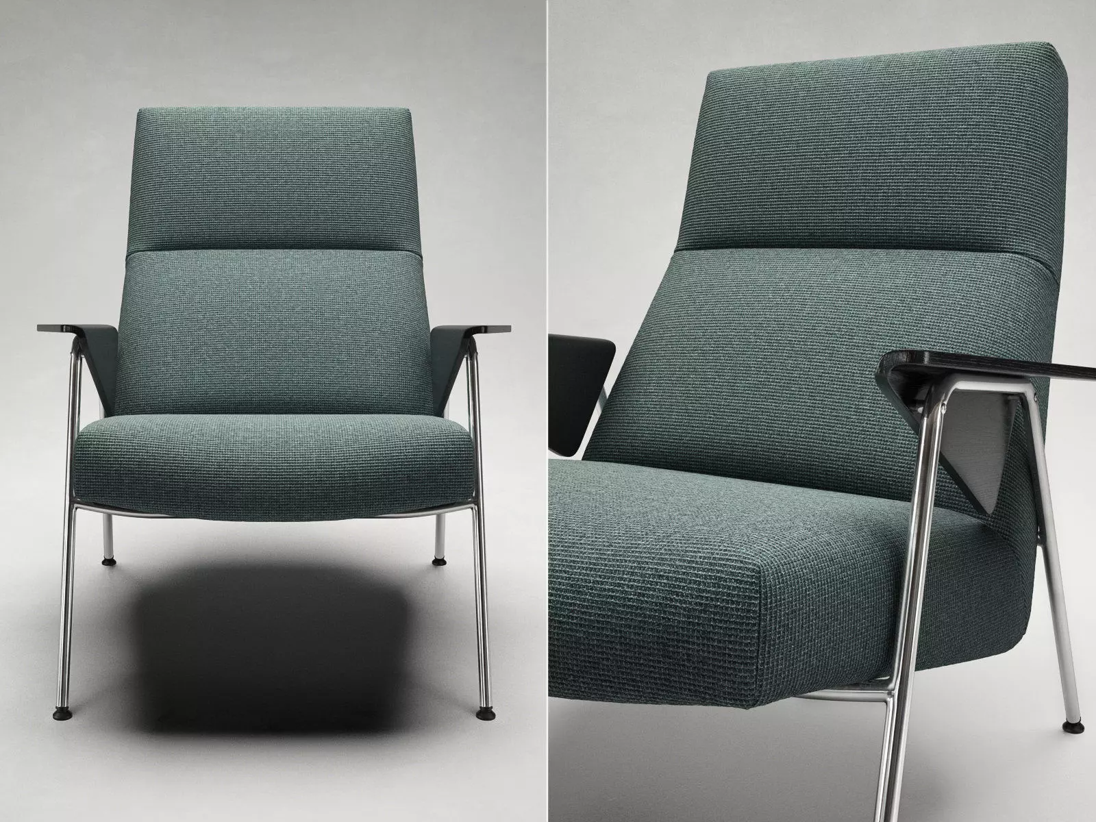 Votteler pair of lounge chairs 3D model_1