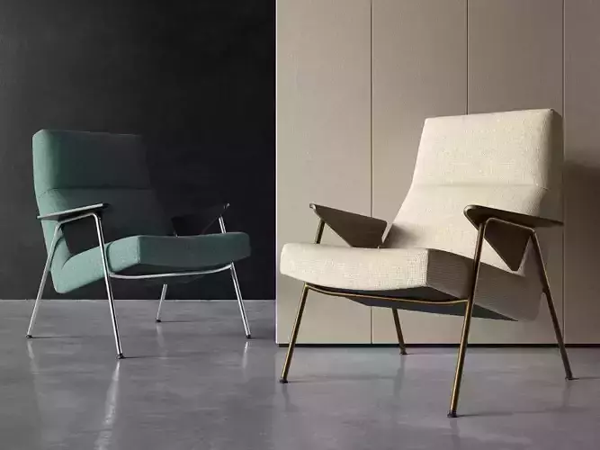 Votteler pair of lounge chairs 3D model