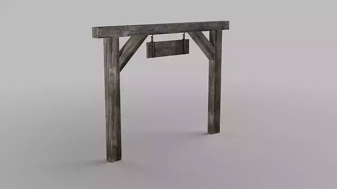 Weathered Western Sign Structure