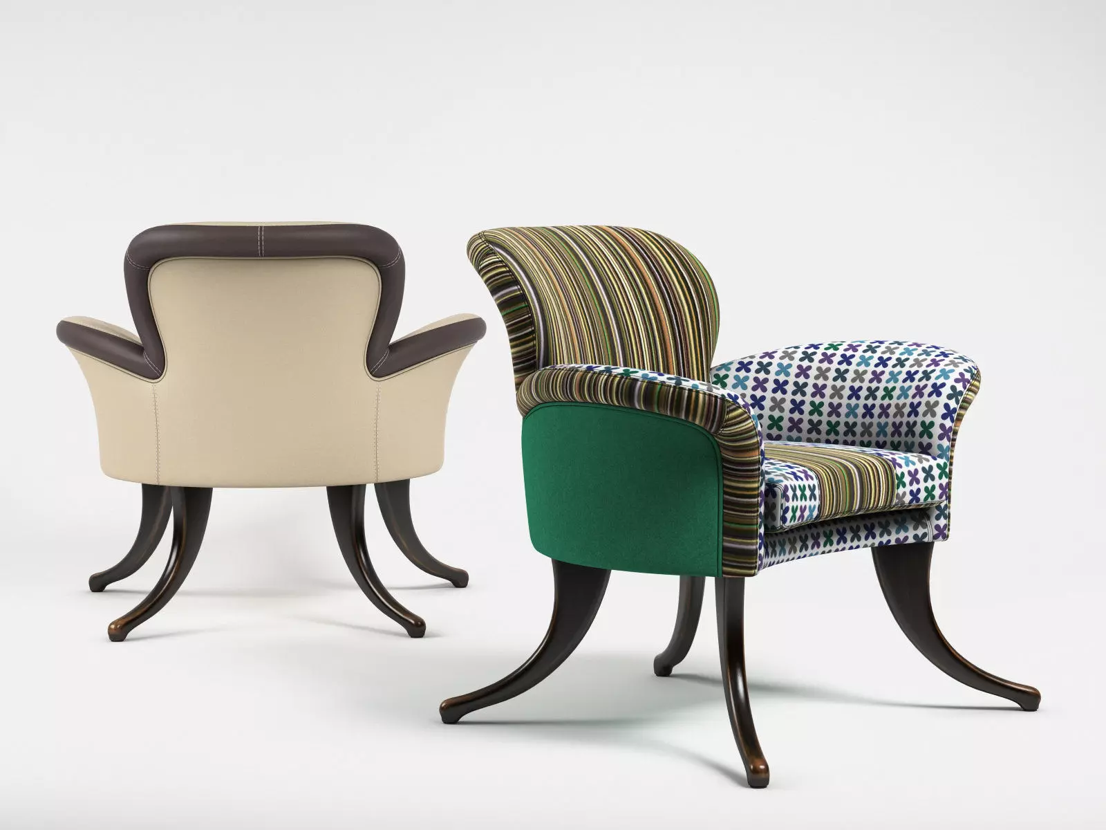 Marguerite pair of chairs designed 3D model_0