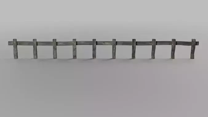 Weathered Western Rail Fence