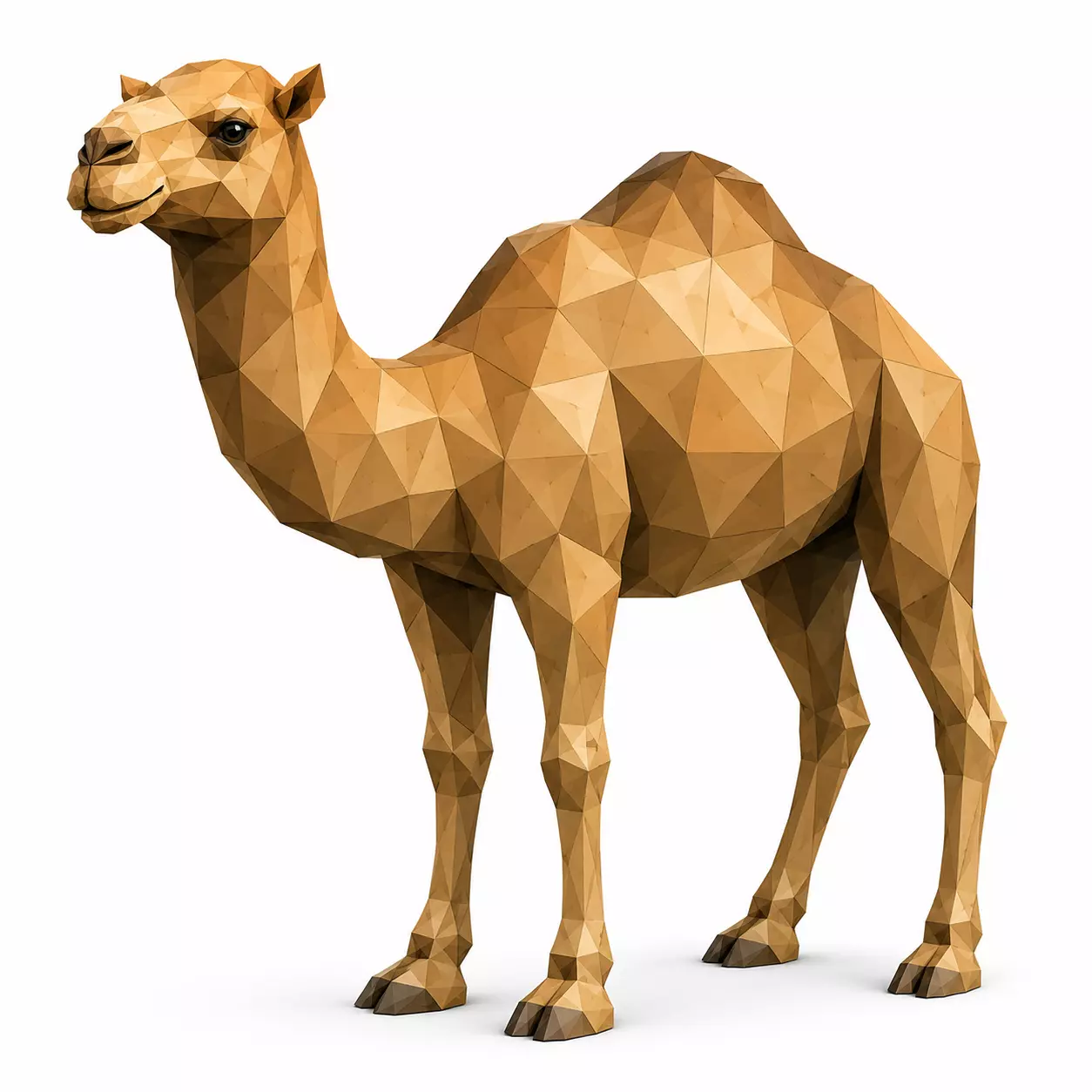 Low Poly Camel 3D Model - Geometric Desert Animal Asset 3D print model