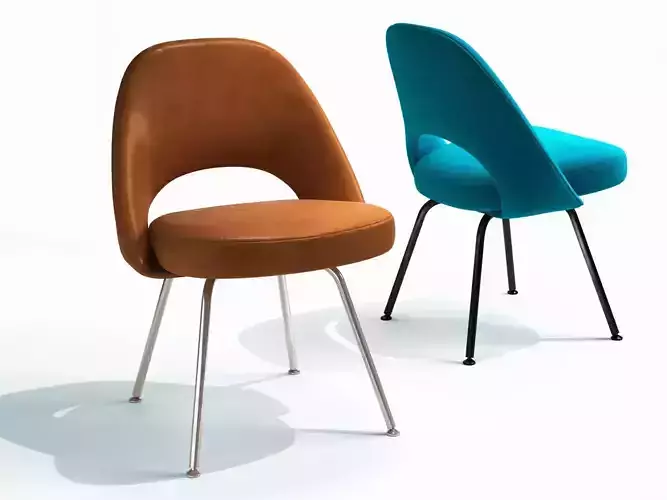 Saarinen Executive Chair Steel Legs 3D model