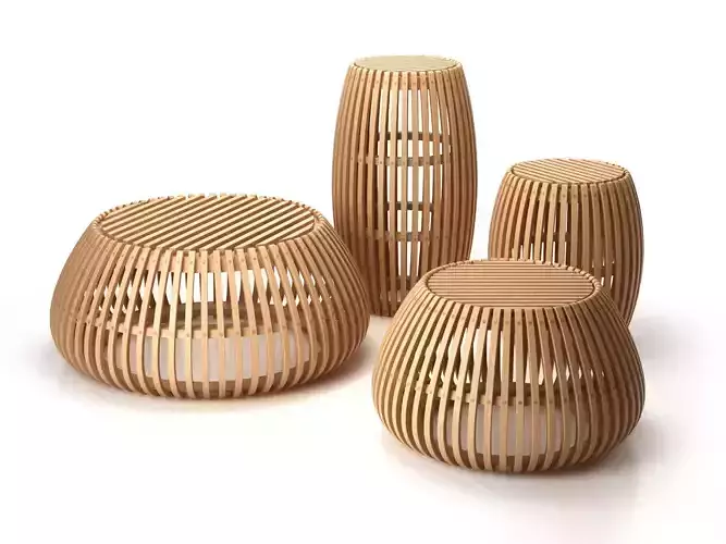 Bubo Bubo side table made of wood with glass on top