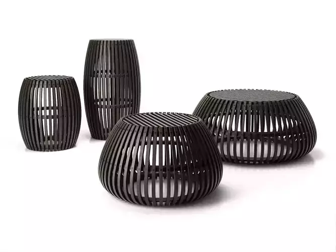 Bubo Bubo side table made of wood with glass on top