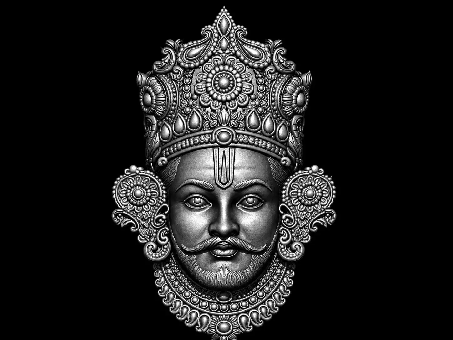 Khatushyam Ji Brooch Silver Brooch Trending Brooch 3D print model
