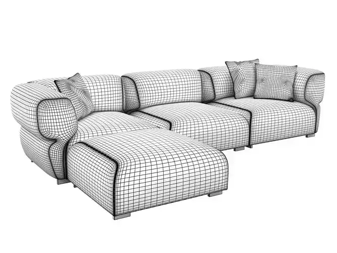 Butterfly sectional sofa pillows