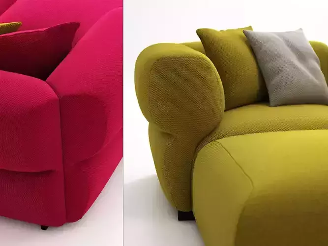 Butterfly couch and ottoman