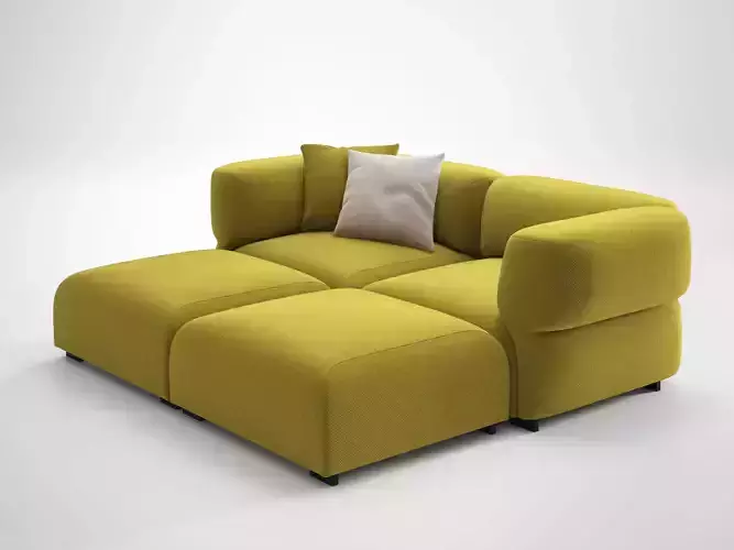 Butterfly couch and ottoman