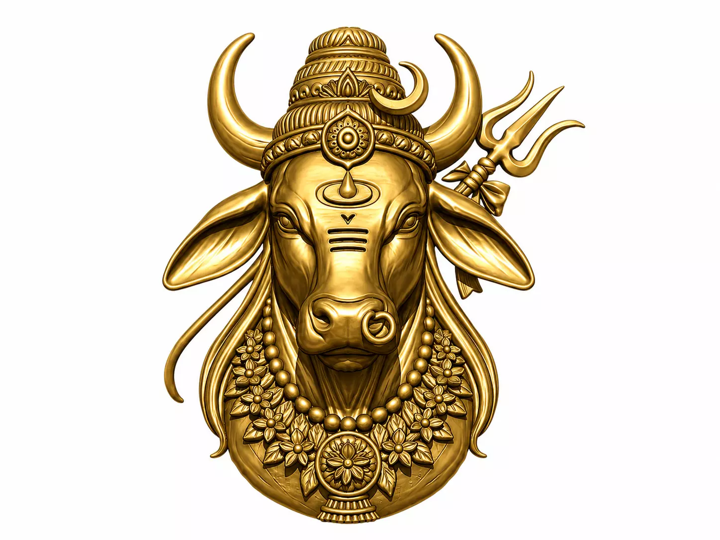 Shiv Nandi Brooch Silver Brooch Trending Brooch 3D print model
