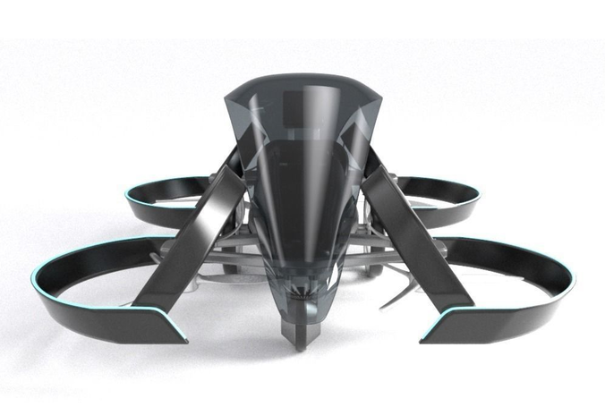SkyDrive Toyota drone taxi concept 3d model Vray 3D model