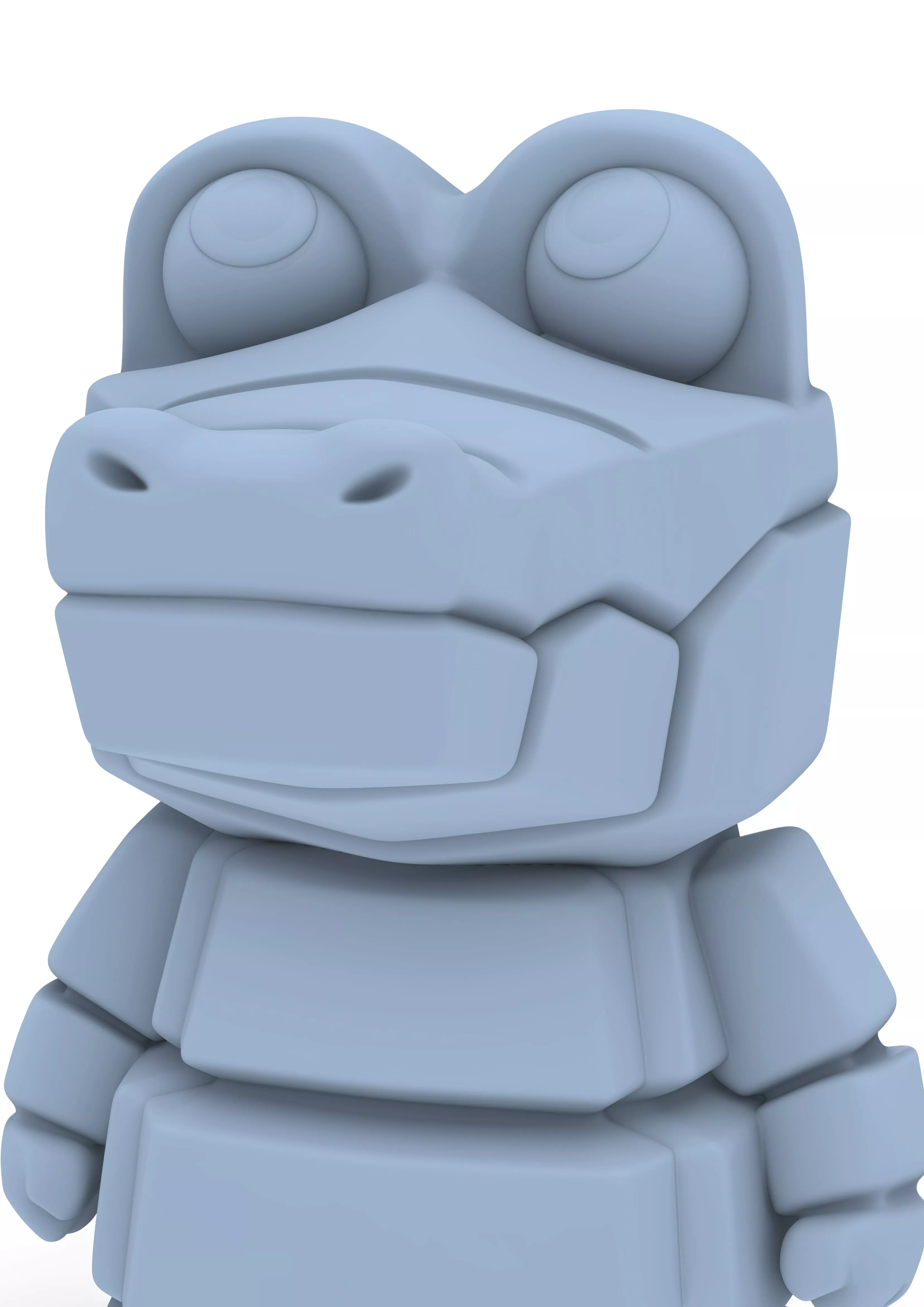 Monster Crocodile Warrior Animal Reptile Figure Designer Bust 3D print model