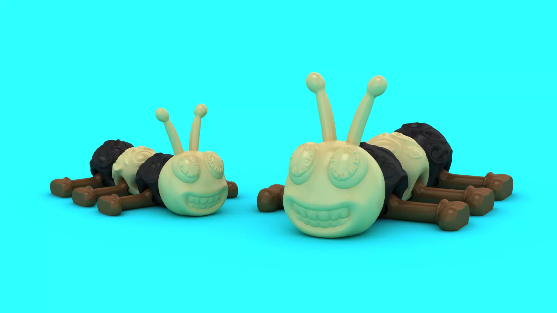 Cute Caterpillar 3D print model