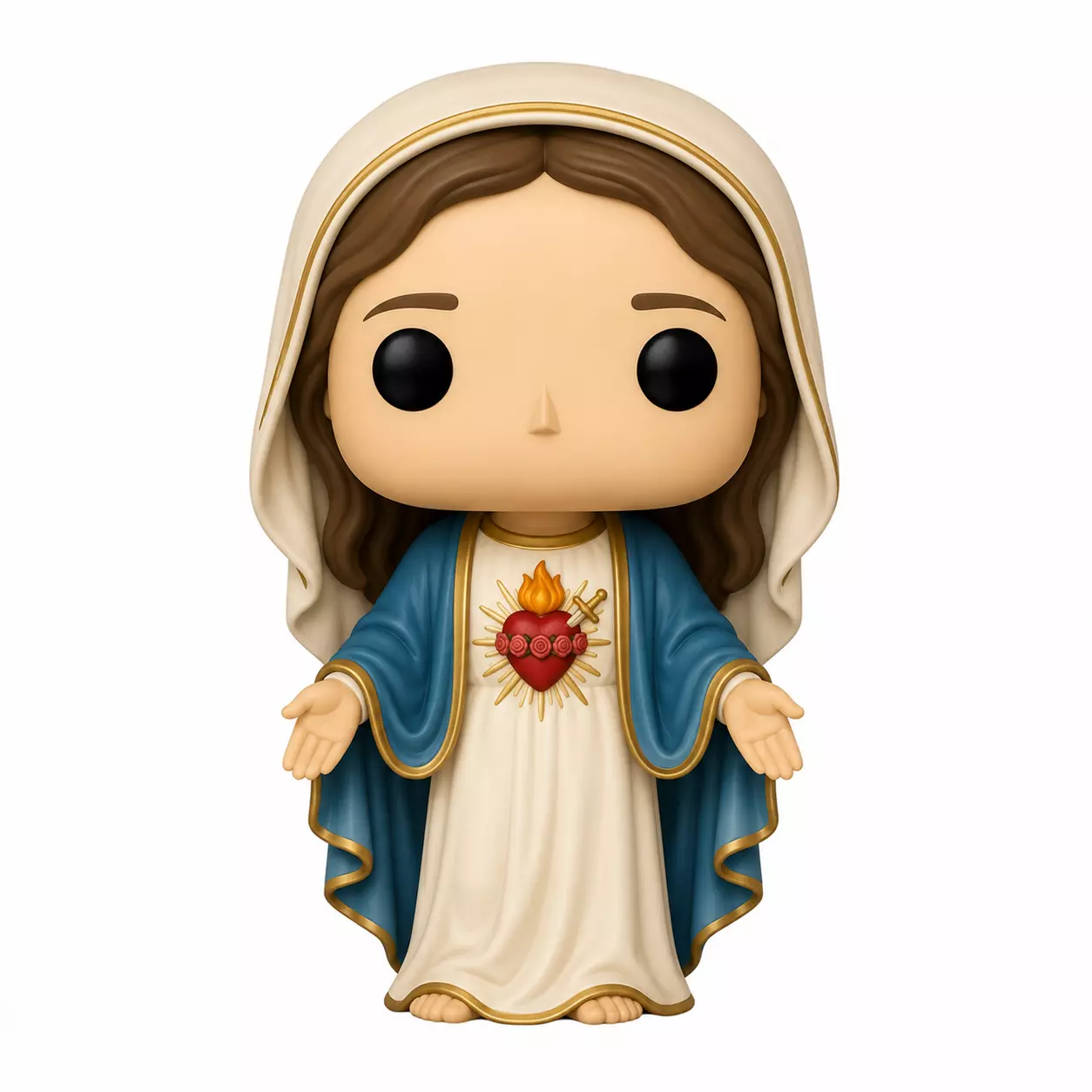 Immaculate Heart of Mary Funko Pop Style 3D Model 3D print model