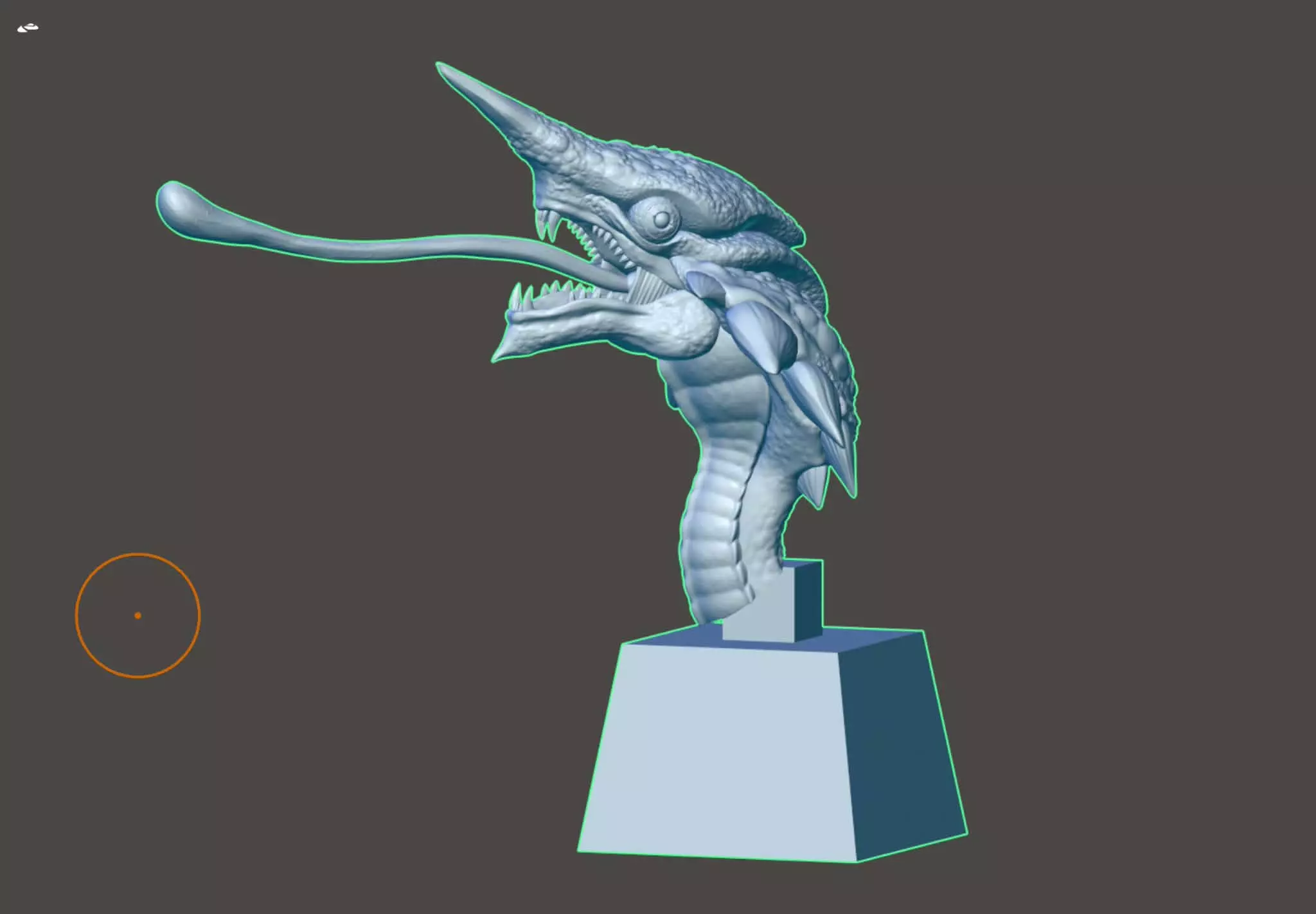 Chameleos head throphy 3D print model