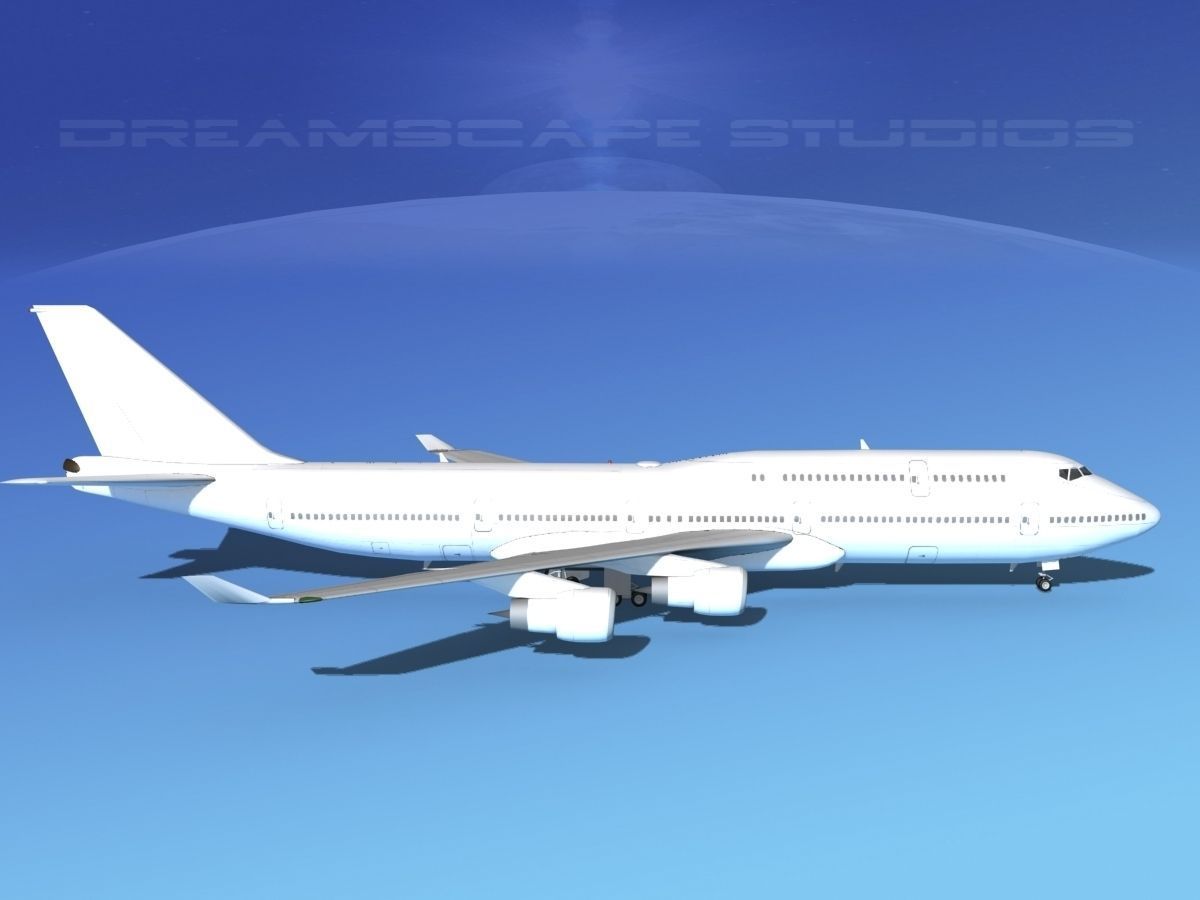 Boeing 747-8I Unmarked 3D model rigged | CGTrader