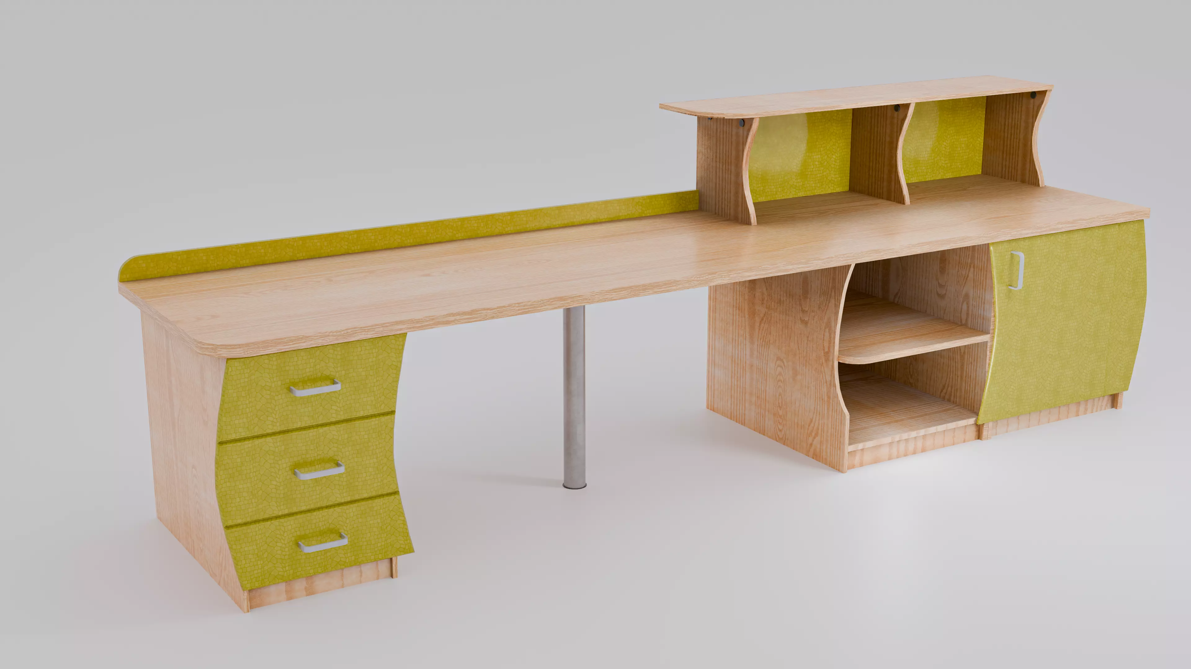 Desk table Low-poly 3D model
