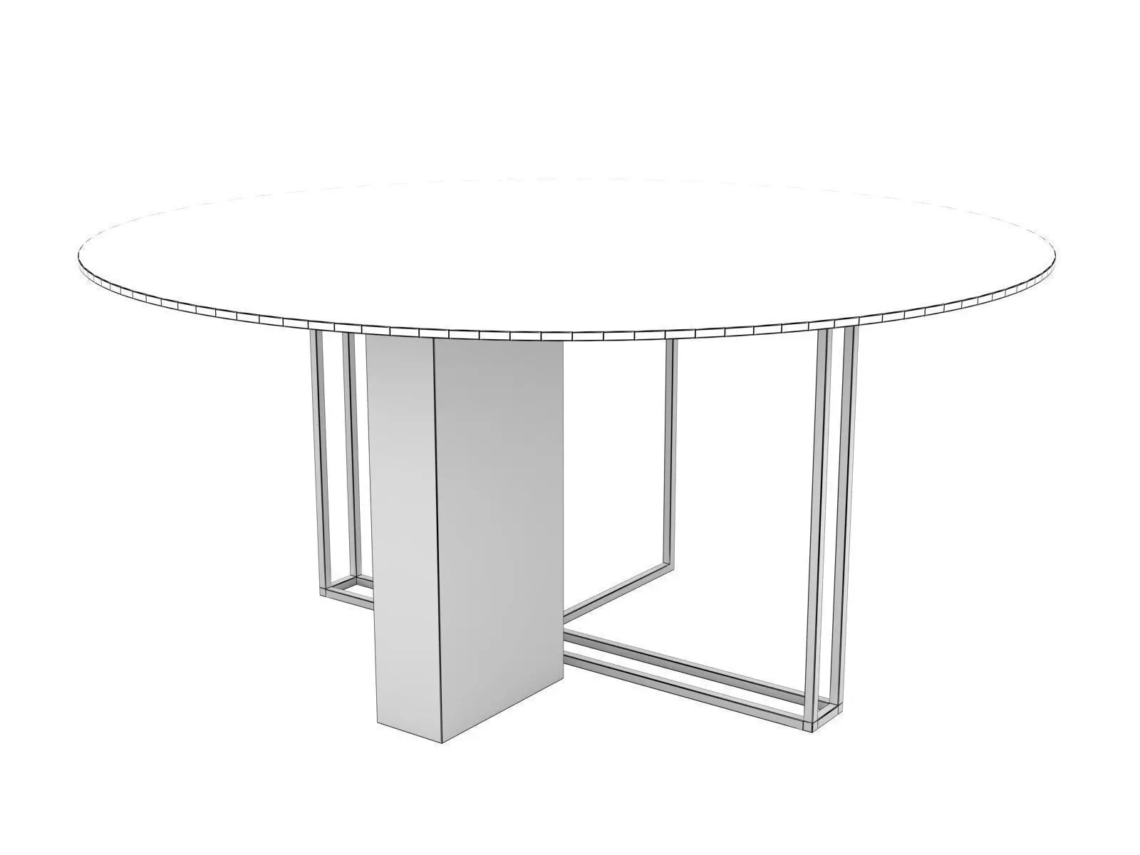 Plinto Round 3D model_4