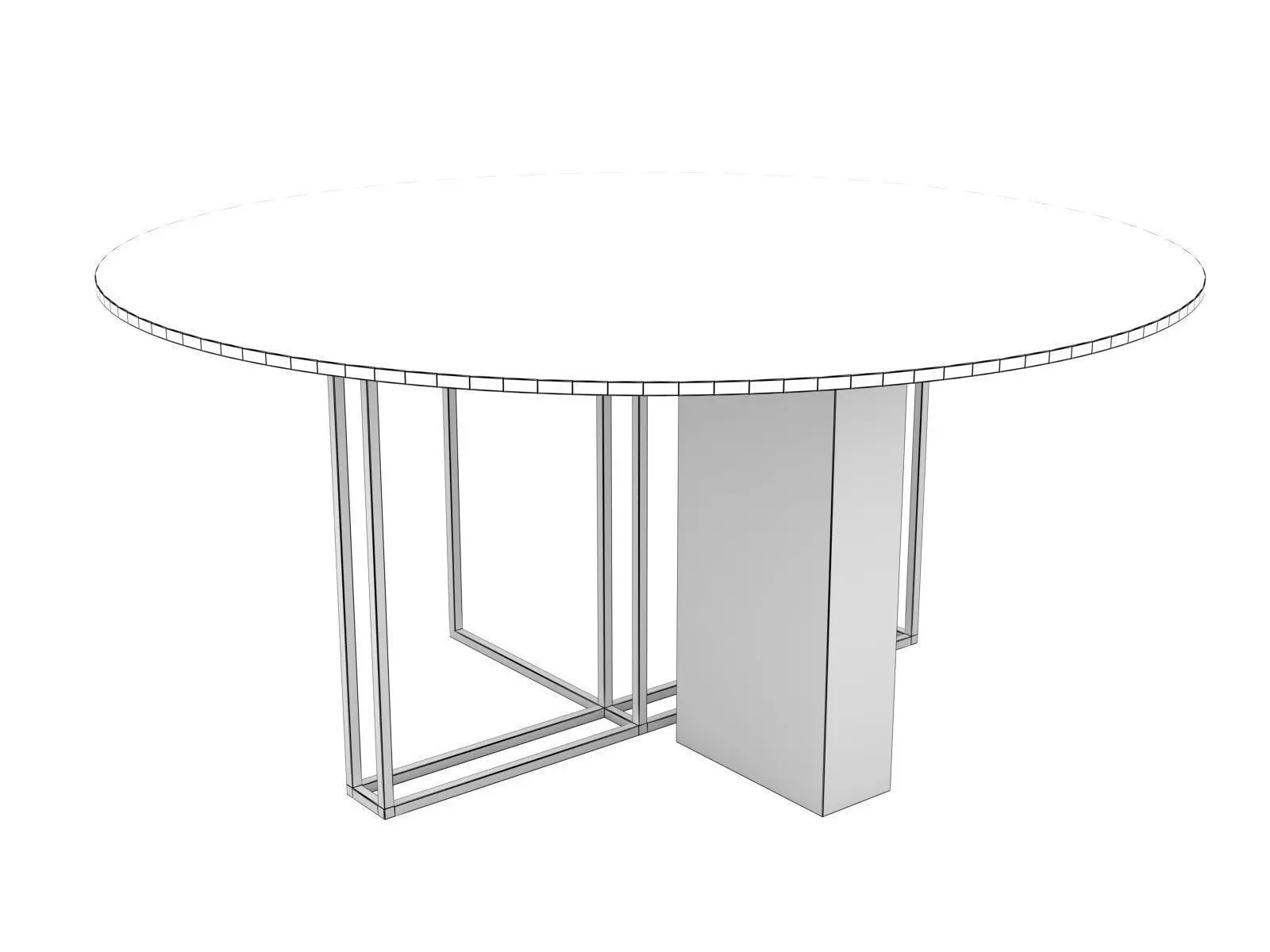 Plinto Round 3D model_5