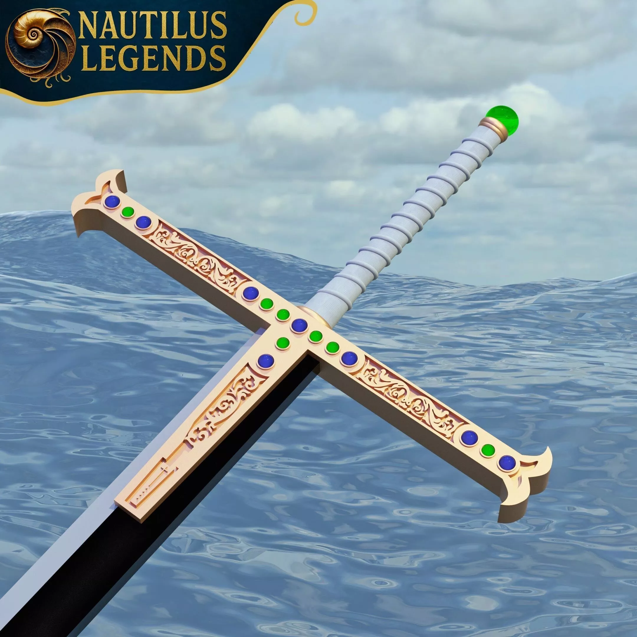 ONE PIECE Yoru Dracule Mihawk Sword 3D Print STL Files 3D print model
