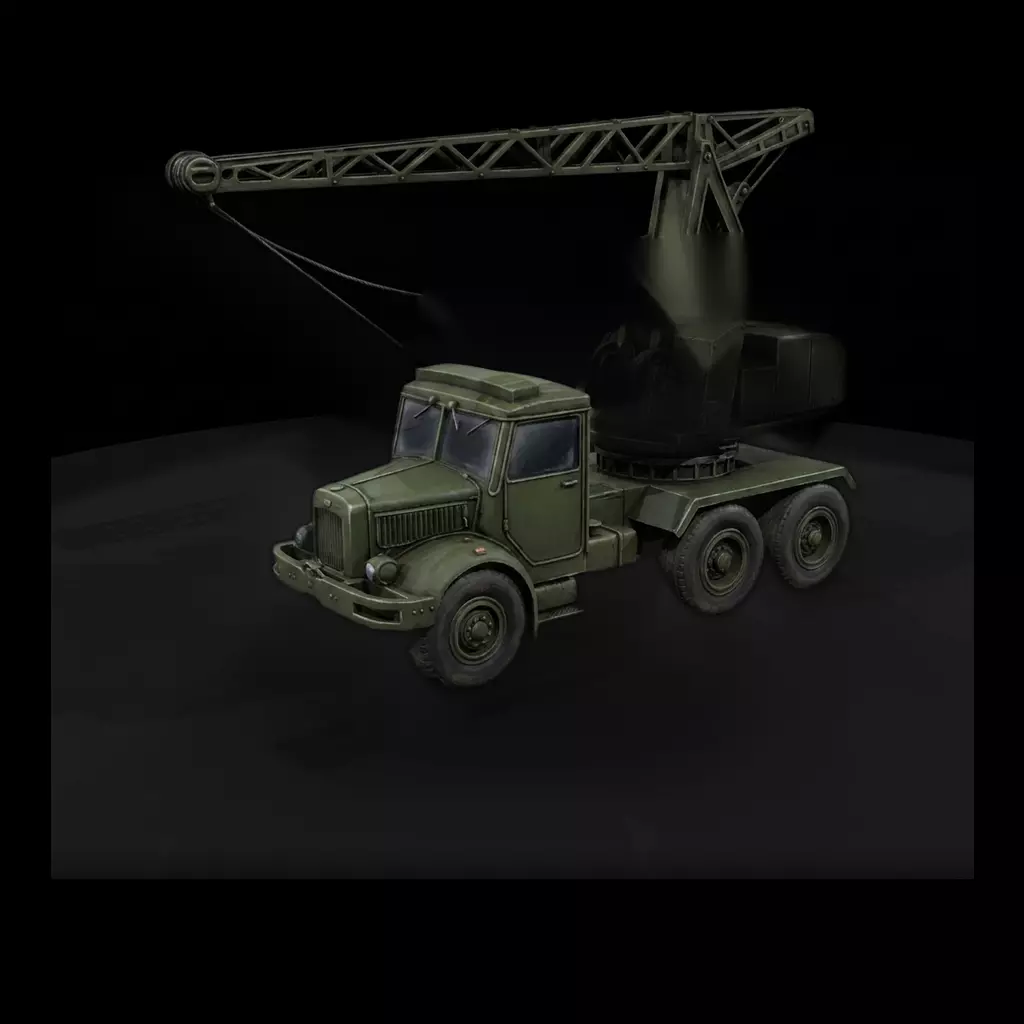 mobile crane truck diorama prop Printable STL 3D print model