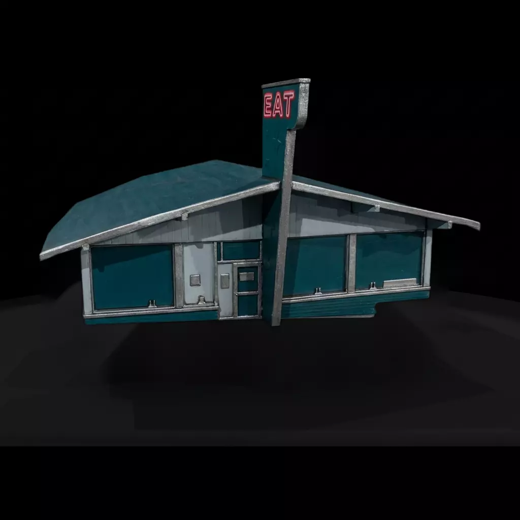 Vintage Motor Restaurant for Dioramas 3D print model