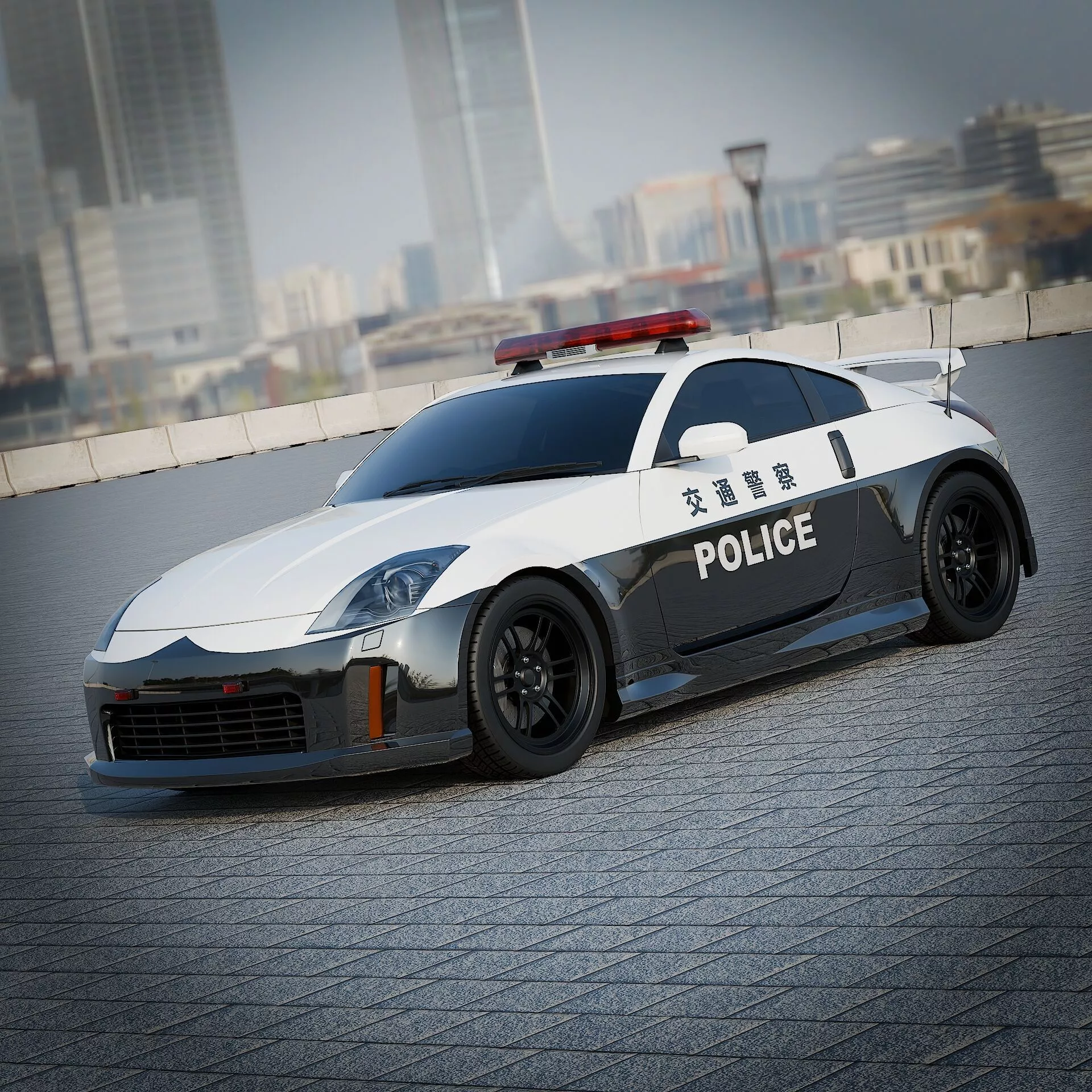 Nissan 350Z Police Car 3D model