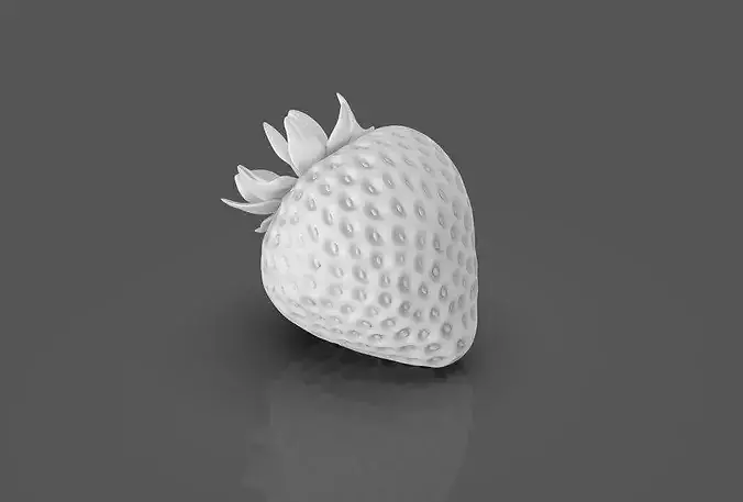 High Poly Food - 2 - Strawberry  3D model 3