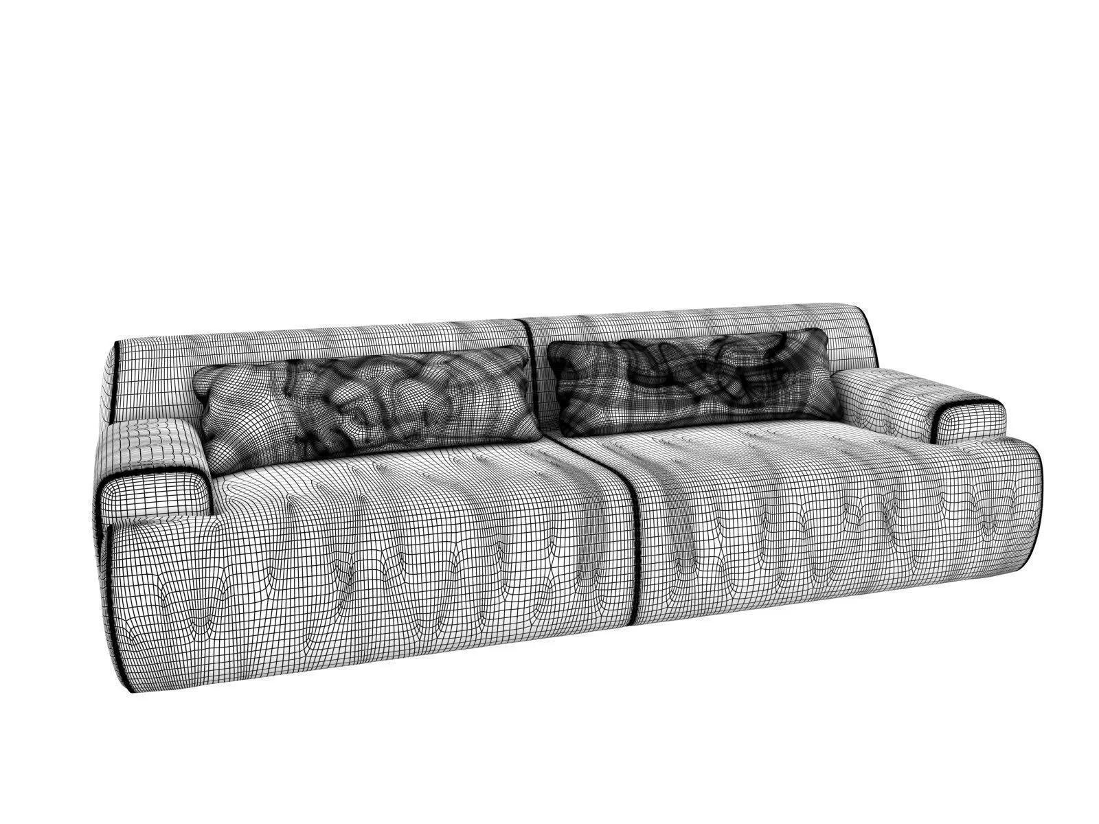 Norton sofa velvet 3D model_7