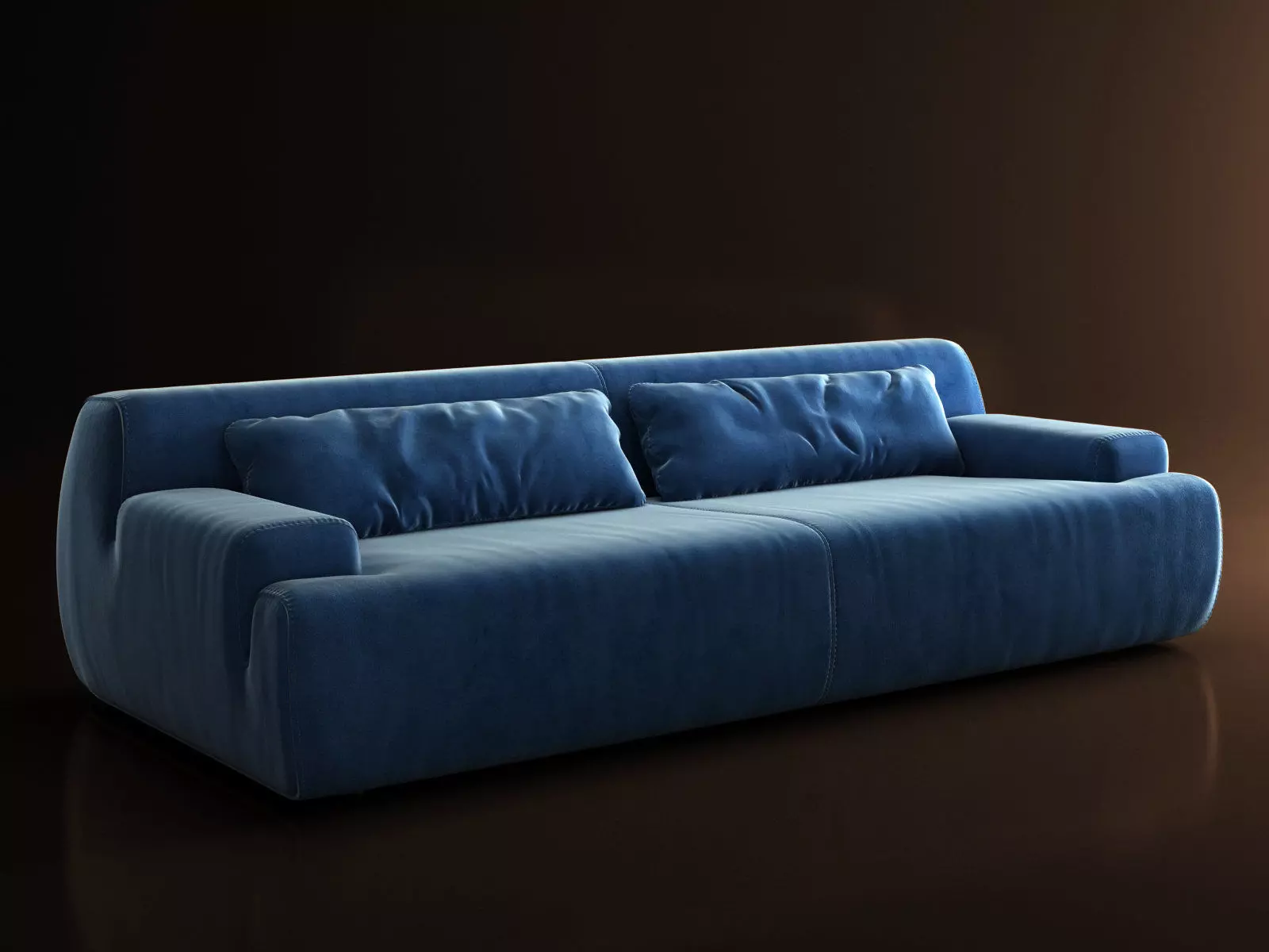 Norton sofa velvet 3D model_4